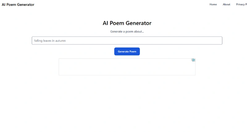 AI Poem Generator - AI Tool Preview