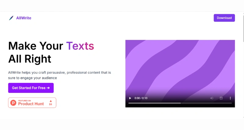 AllWrite - AI Tool Preview