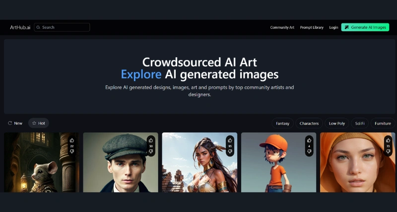 ArtHub.ai - AI Tool Preview