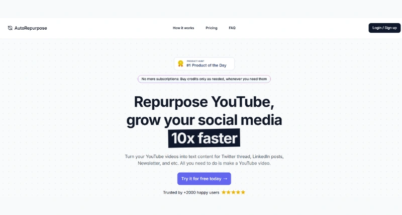 AutoRepurpose - AI Tool Preview
