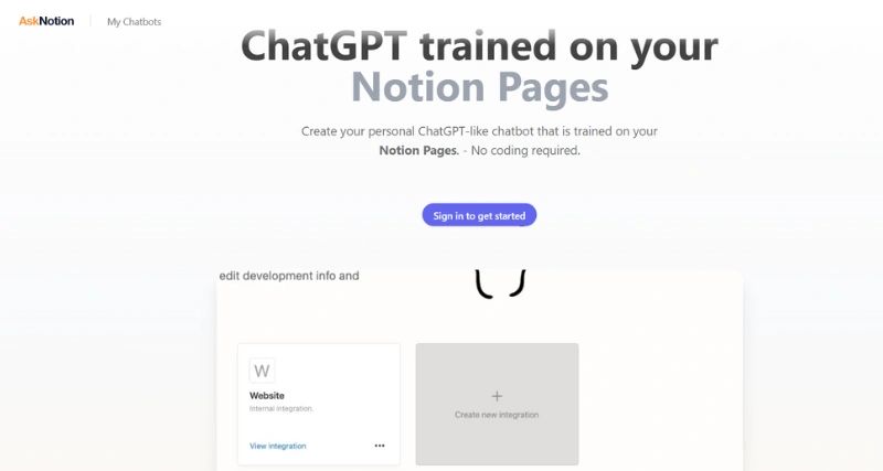 AskNotion - AI Tool Preview