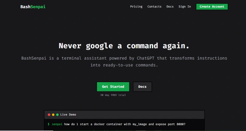 BashSenpai - AI Tool Preview