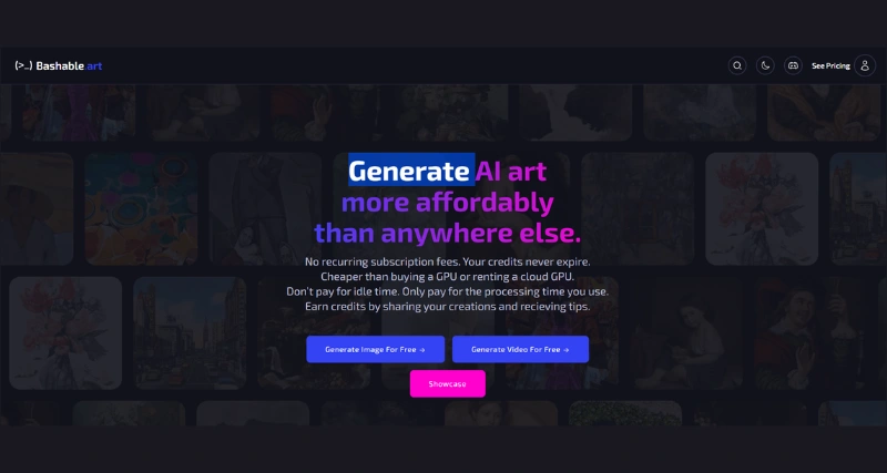 Bashable.art - AI Tool Preview