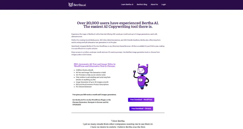 Bertha AI - AI Tool Preview