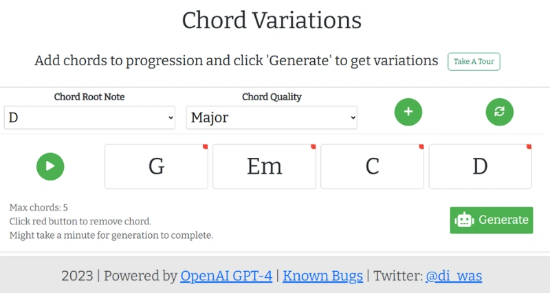 Chord Variations - AI Tool Preview