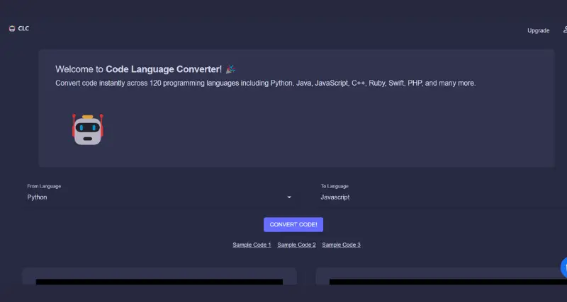 Code Language Converter - AI Tool Preview