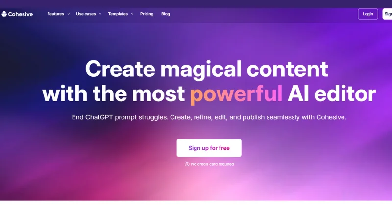 Cohesive AI - AI Tool Preview