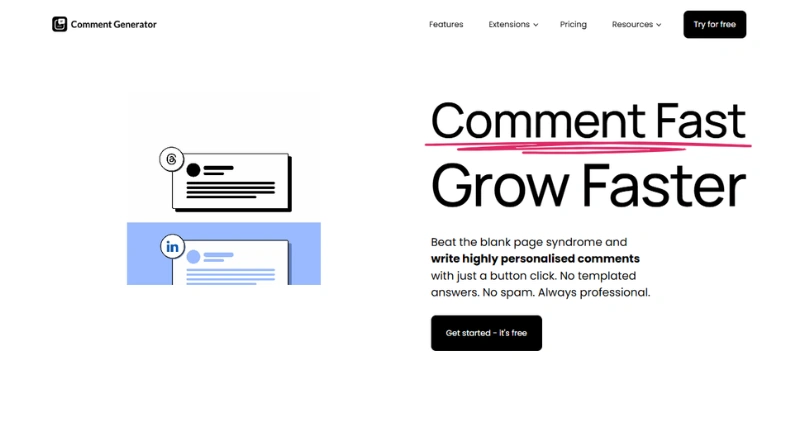 Comment Generator - AI Tool Preview