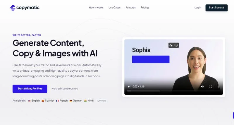 Copymatic - AI Tool Preview