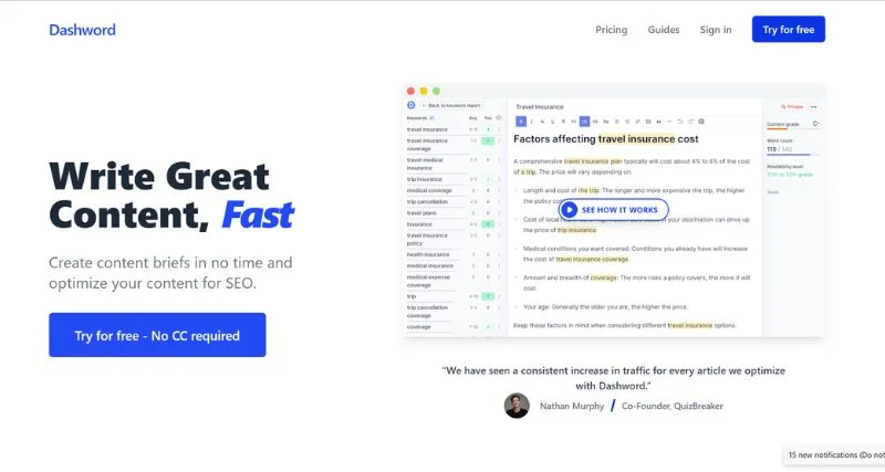 Dashword - AI Tool Preview
