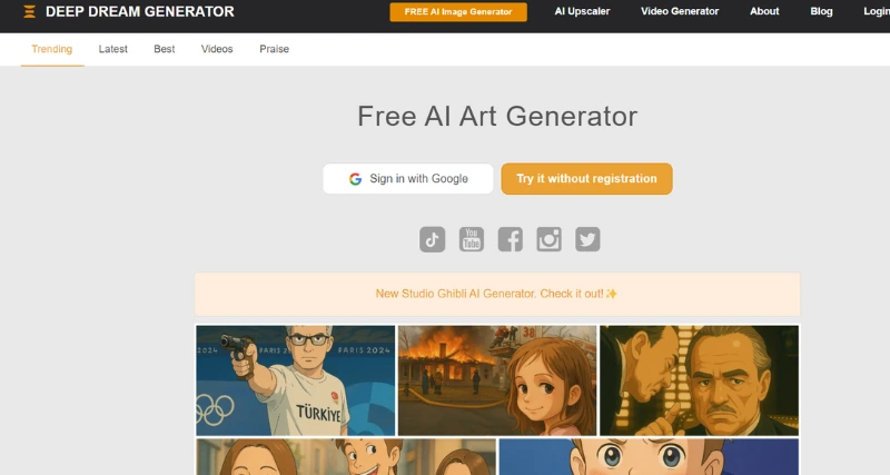 Deep Dream Generator - AI Tool Preview