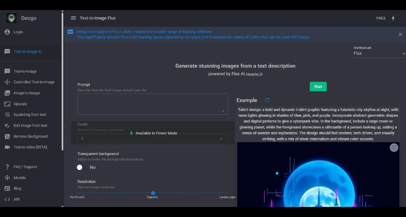 Dezgo - AI Tool Preview