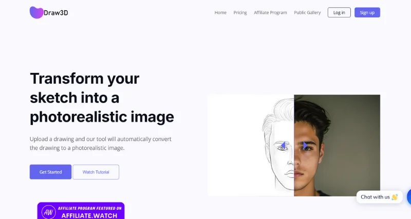 Draw3D - AI Tool Preview