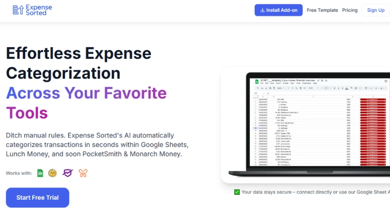 Expense Sorted - AI Tool Preview