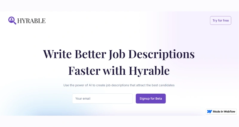 Hyrable - AI Tool Preview