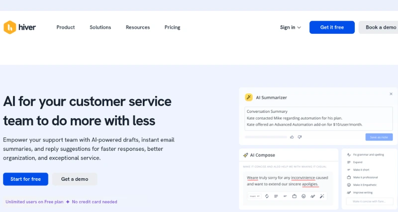 Hiver - AI Tool Preview