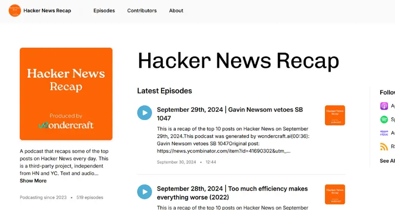 Hacker News Recap - AI Tool Preview
