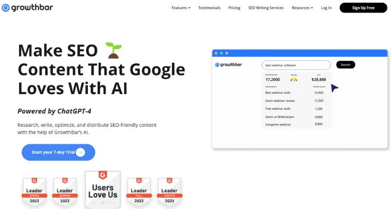 Growthbar - AI Tool Preview