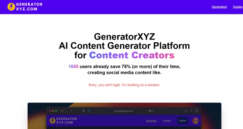 Generatorxyz - AI Tool Preview