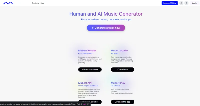 Mubert - AI Tool Preview