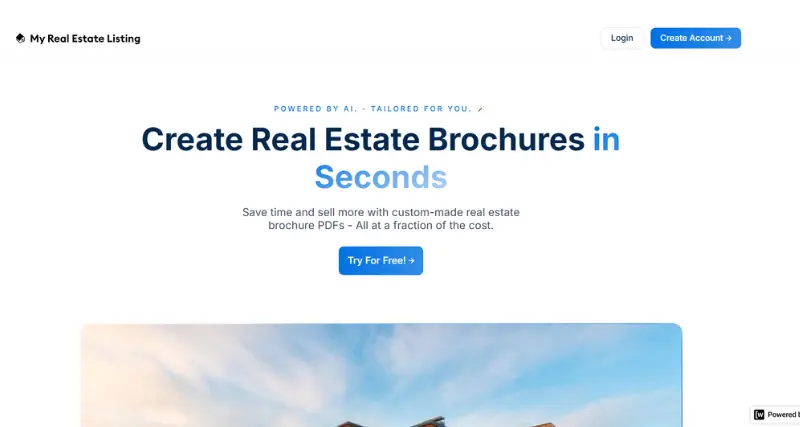 My Real Estate Listing - AI Tool Preview