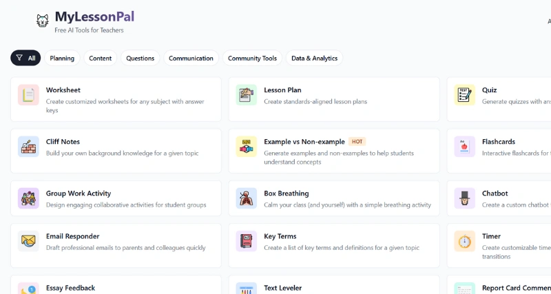 MyLessonPal - AI Tool Preview