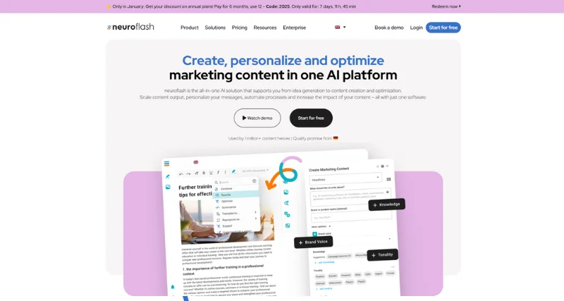Neuroflash - AI Tool Preview