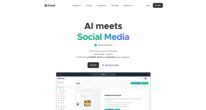 Ocoya - AI Tool Preview