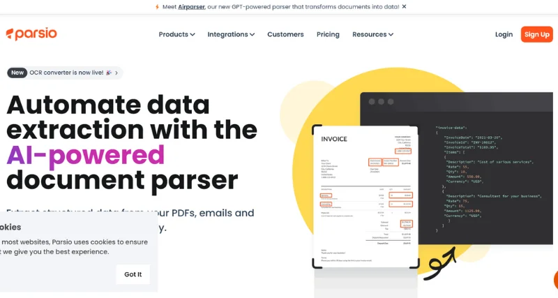 Parsio - AI Tool Preview