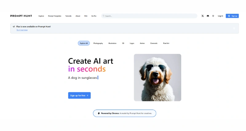 Prompt Hunt - AI Tool Preview