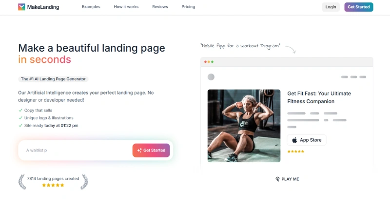 Makelanding - AI Tool Preview