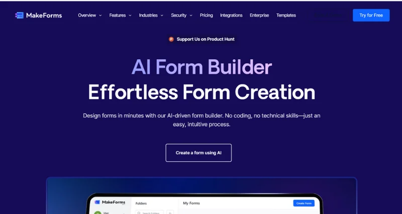MakeForms - AI Tool Preview