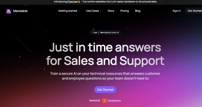 Mendable - AI Tool Preview