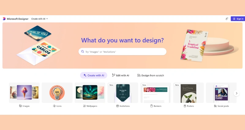 Microsoft Designer - AI Tool Preview