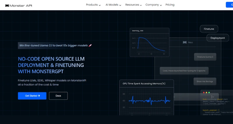 Monster API - AI Tool Preview