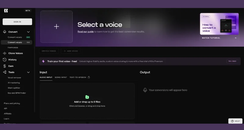 Kits AI - AI Tool Preview