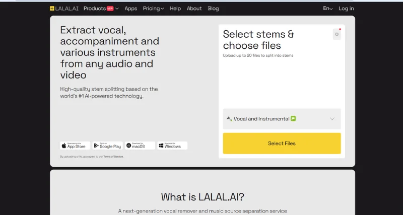 Lalal AI - AI Tool Preview