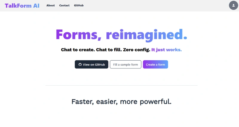 TalkForm AI - AI Tool Preview