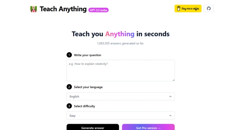 Teach Anything - AI Tool Preview