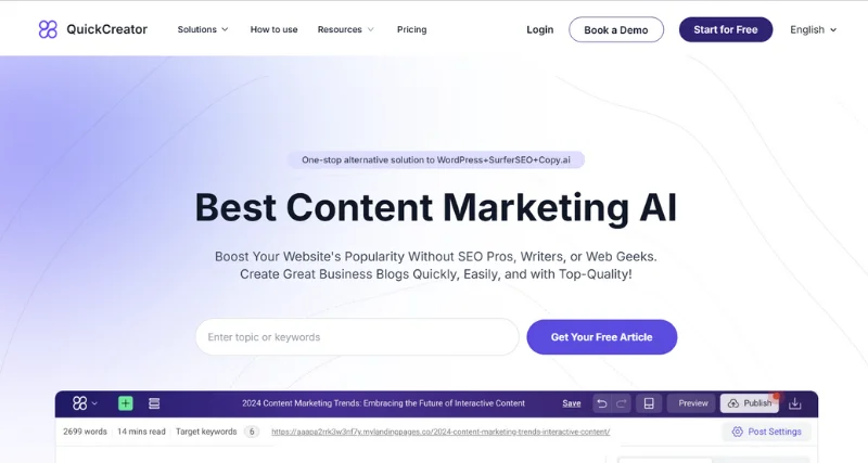 QuickCreator - AI Tool Preview