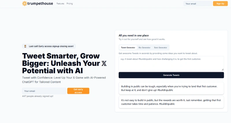 TrumpetHouse - AI Tool Preview
