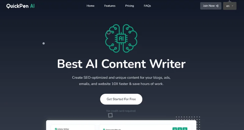 QuickPenAI - AI Tool Preview