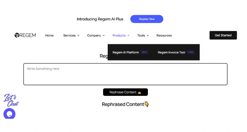 Regem AI Plus - AI Tool Preview