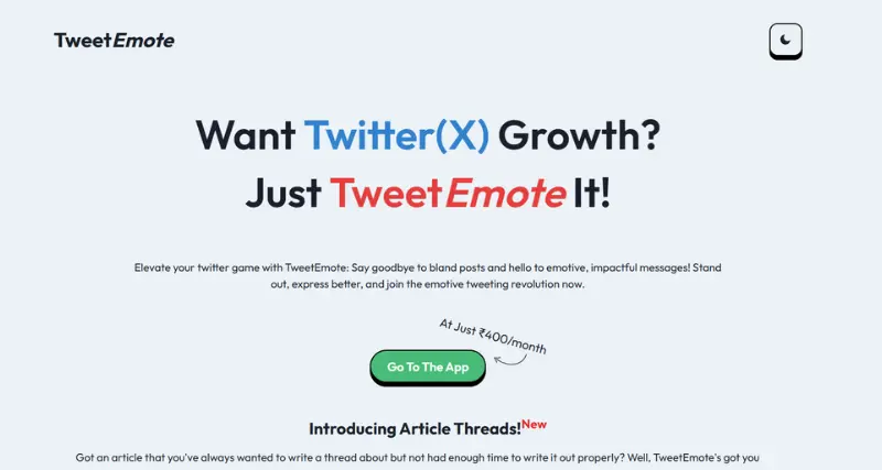 TweetEmote - AI Tool Preview