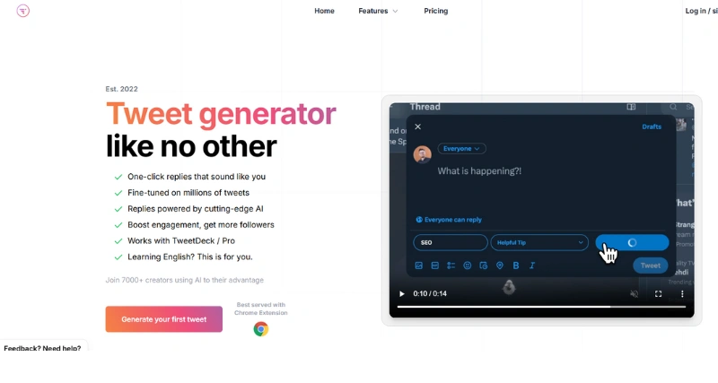 TweetAI - AI Tool Preview