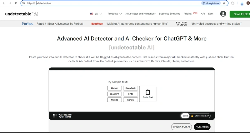 Undetectable AI - AI Tool Preview