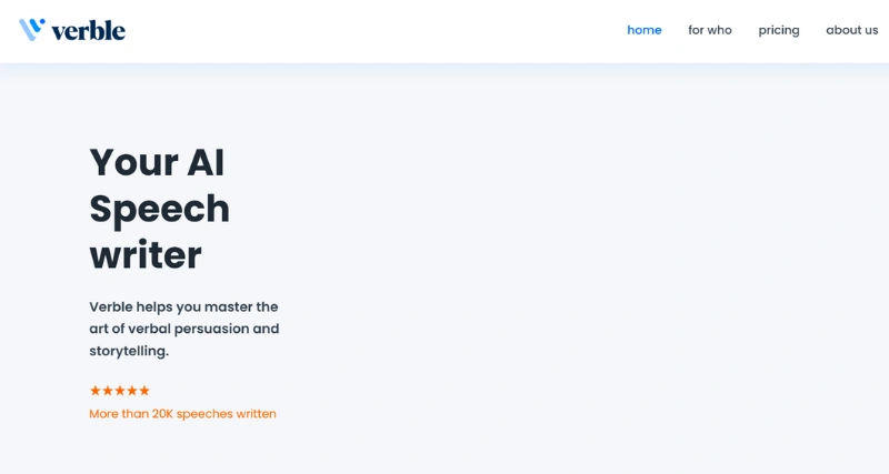 Verble - AI Tool Preview