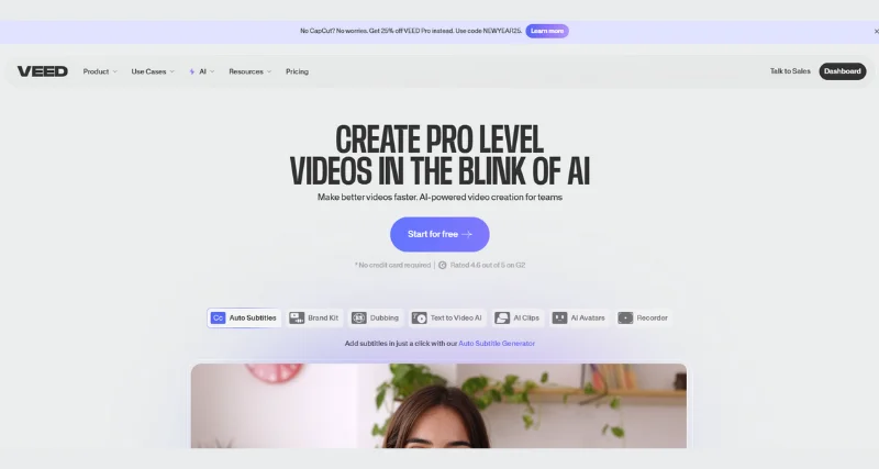 Veed.io - AI Tool Preview