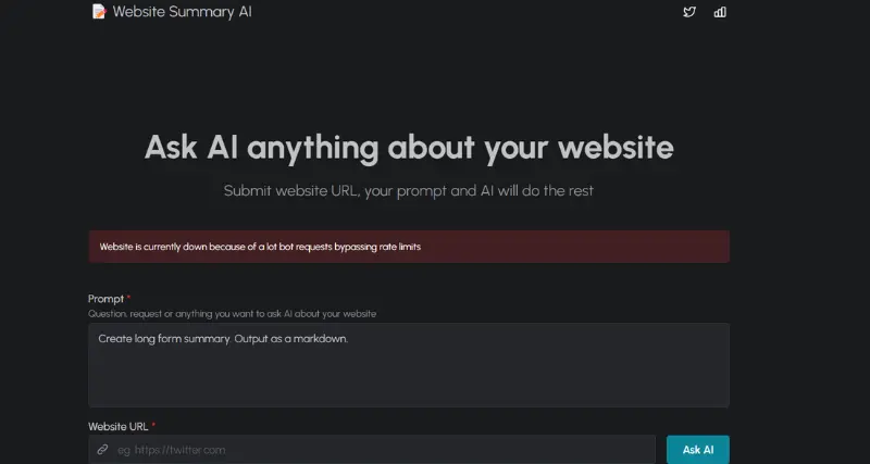 Website Summary AI - AI Tool Preview