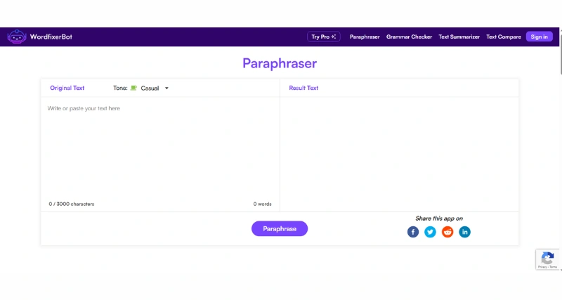 WordfixerBot - AI Tool Preview